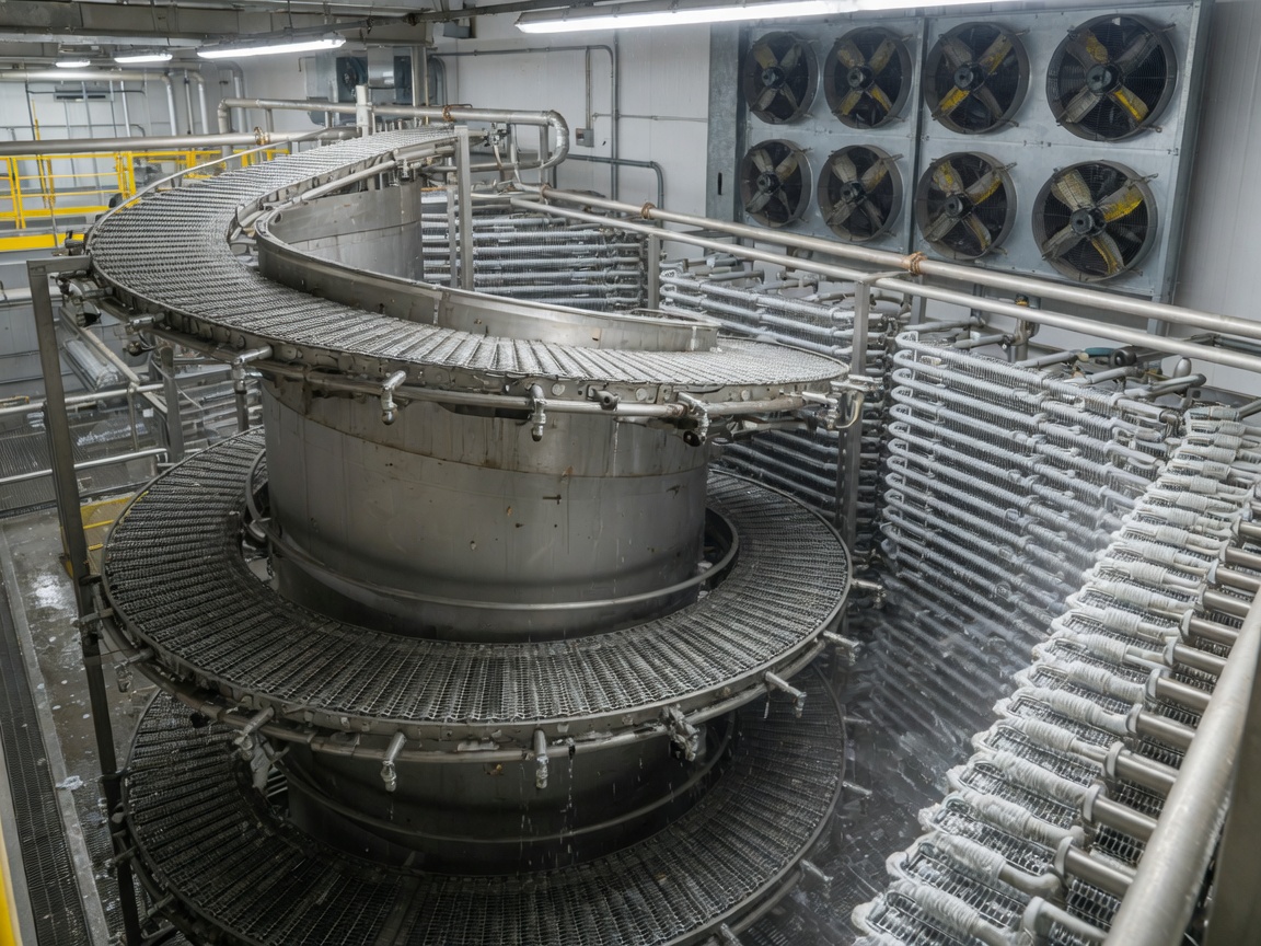Spiral freezer diagram explained: how it works and what each component does