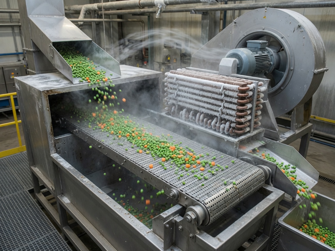Fluidized bed freezer diagram explained: how it works and what each component does