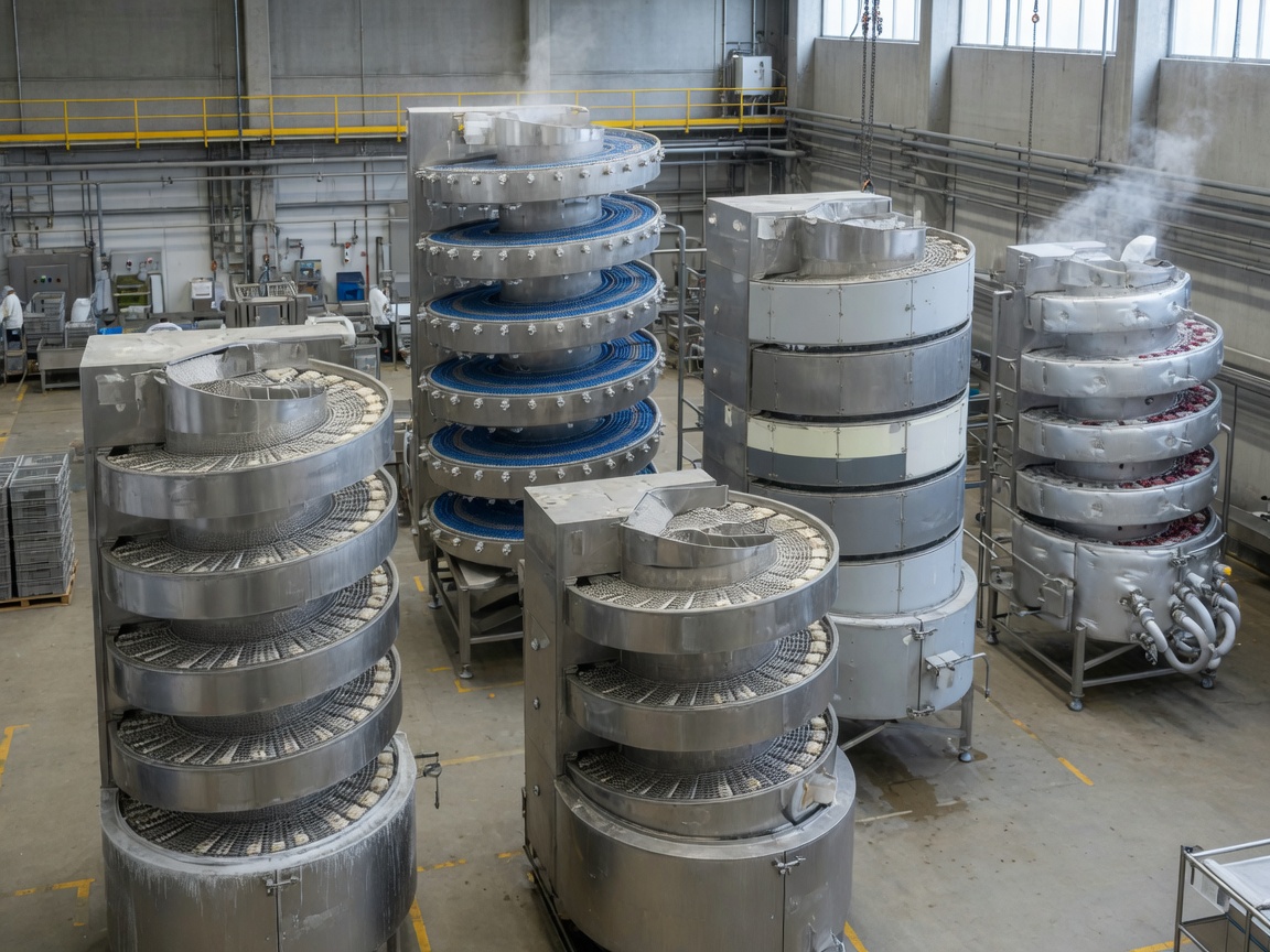 Self-stacking spiral freezer: how to choose the right system for your line