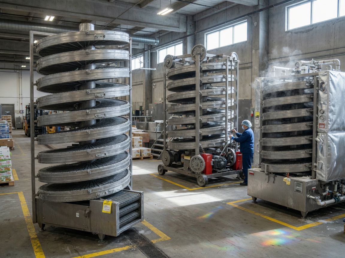 Spiral freezer for sale: how to choose the right model for your food processing line
